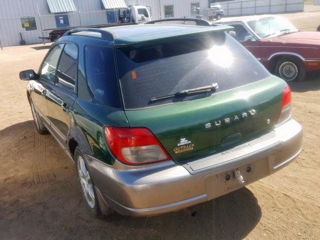 JF1GG68542H817088 - 2002 SUBARU IMPREZA OU GREEN photo 3