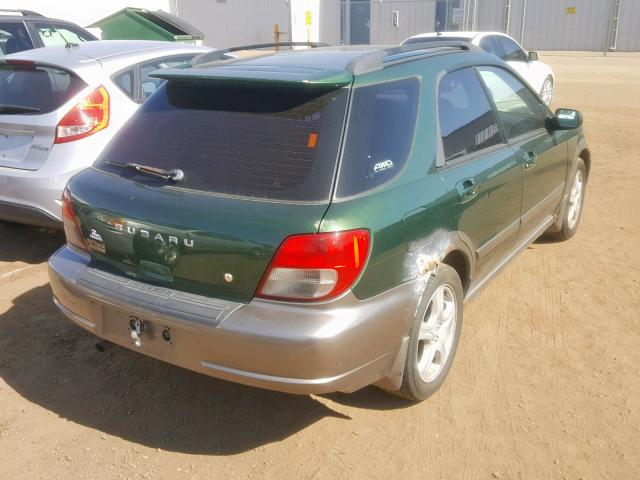 JF1GG68542H817088 - 2002 SUBARU IMPREZA OU GREEN photo 4