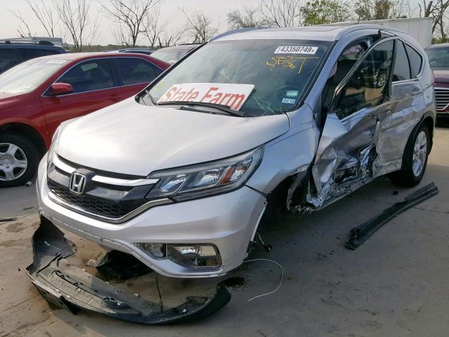 2HKRM3H75FH546612 - 2015 HONDA CR-V EXL SILVER photo 2