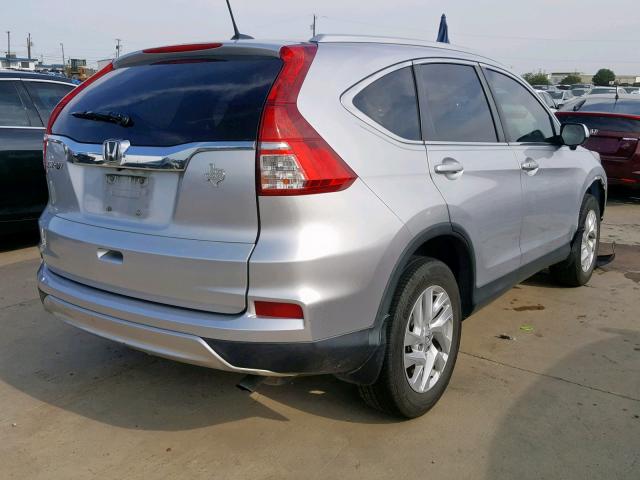 2HKRM3H75FH546612 - 2015 HONDA CR-V EXL SILVER photo 4