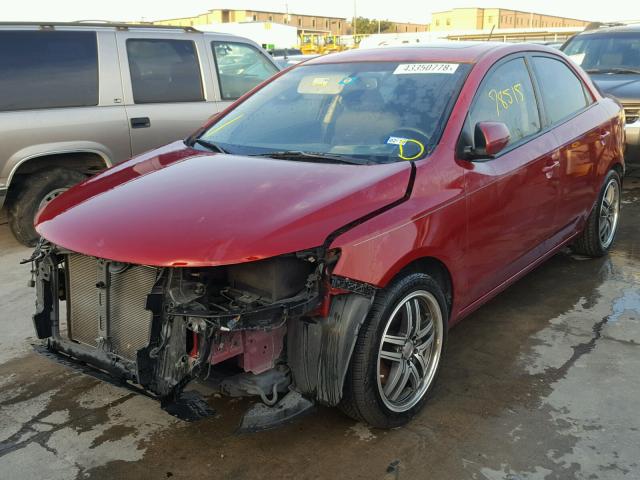 KNAFW4A38C5516569 - 2012 KIA FORTE SX RED photo 2