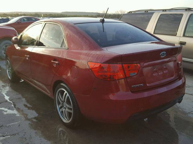 KNAFW4A38C5516569 - 2012 KIA FORTE SX RED photo 3