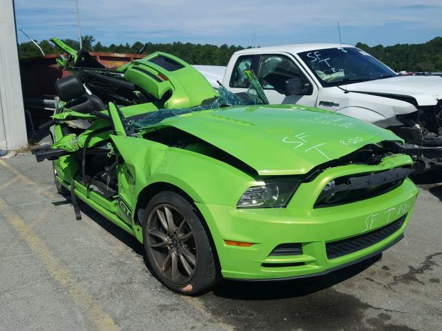 1ZVBP8CF0E5283087 - 2014 FORD MUSTANG GT GREEN photo 1