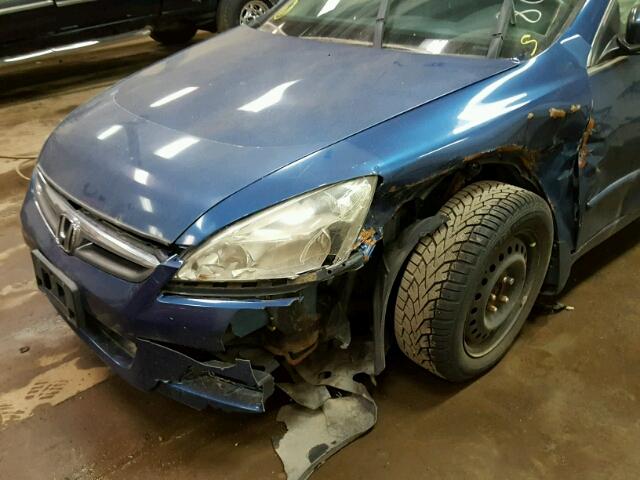 1HGCM56777A805597 - 2007 HONDA ACCORD EX BLUE photo 9