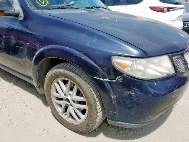 5S3ET13SX72800233 - 2007 SAAB 9-7X 4.2I BLUE photo 9