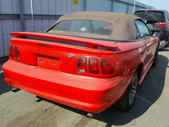 1FAFP45X0WF224304 - 1998 FORD MUSTANG GT RED photo 4