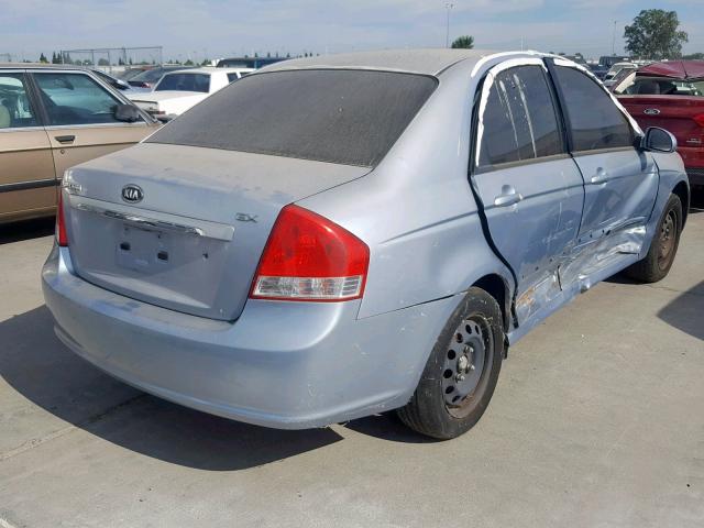 KNAFE122385575723 - 2008 KIA SPECTRA EX BLUE photo 4