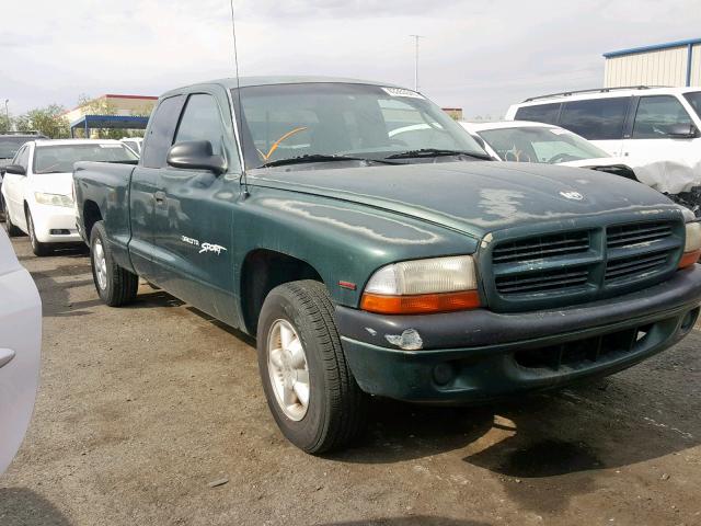 1B7FL22P9YS684232 - 2000 DODGE DAKOTA GREEN photo 1