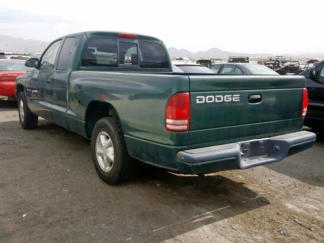 1B7FL22P9YS684232 - 2000 DODGE DAKOTA GREEN photo 3