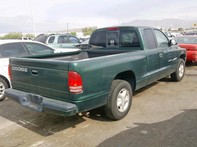 1B7FL22P9YS684232 - 2000 DODGE DAKOTA GREEN photo 4