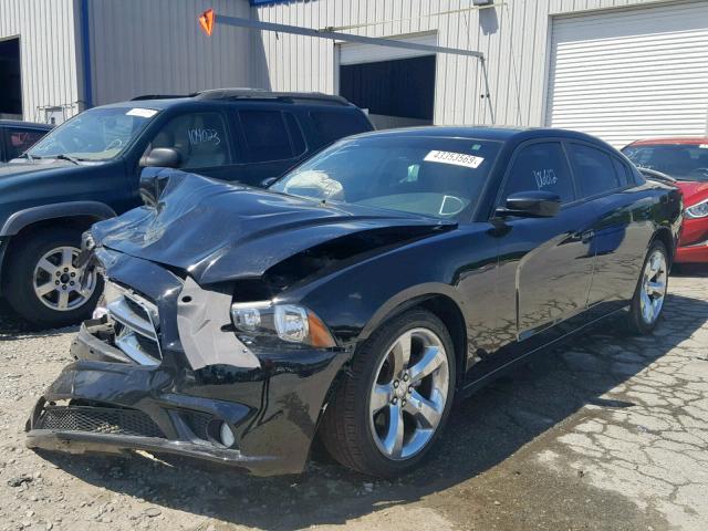 2C3CDXHG5EH227591 - 2014 DODGE CHARGER SX BLACK photo 2