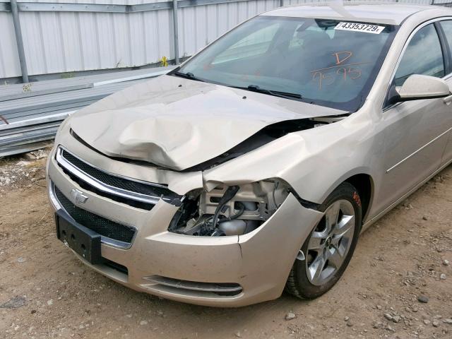 1G1ZC5EB0AF199595 - 2010 CHEVROLET MALIBU 1LT 金色 照片 9