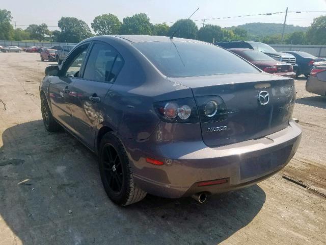 JM1BK12F871628127 - 2007 MAZDA 3 I GRAY photo 3