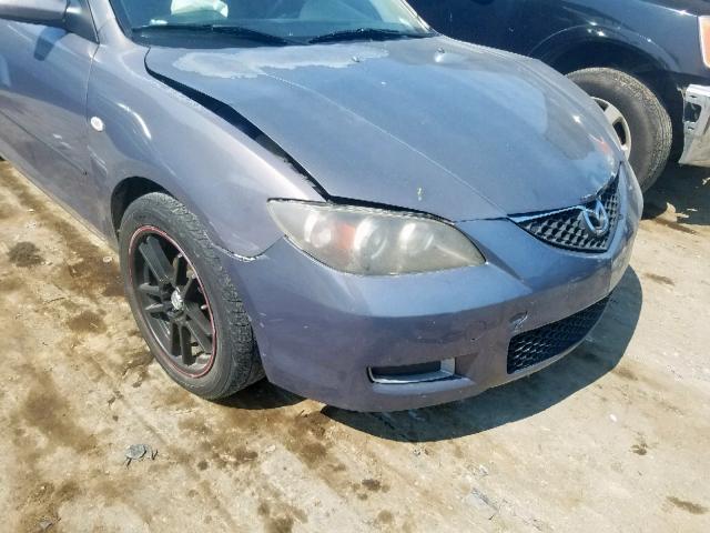 JM1BK12F871628127 - 2007 MAZDA 3 I GRAY photo 9