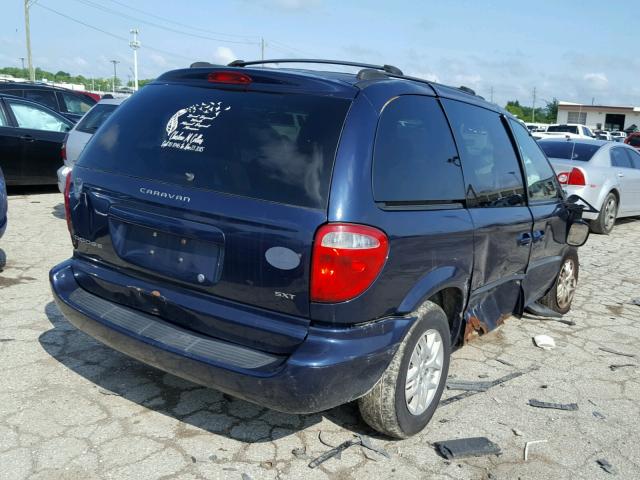 1D4GP45R34B500854 - 2004 DODGE CARAVAN SX BLUE photo 4