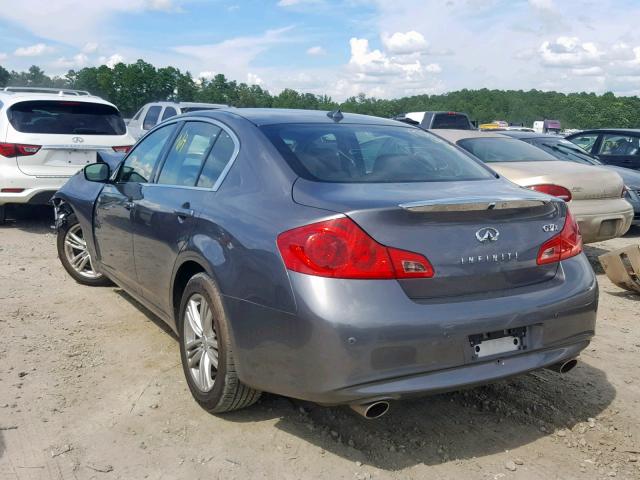 JN1CV6AR3DM355793 - 2013 INFINITI G37 GRAY photo 3