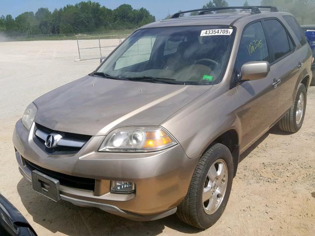 2HNYD18215H522443 - 2005 ACURA MDX TAN photo 2