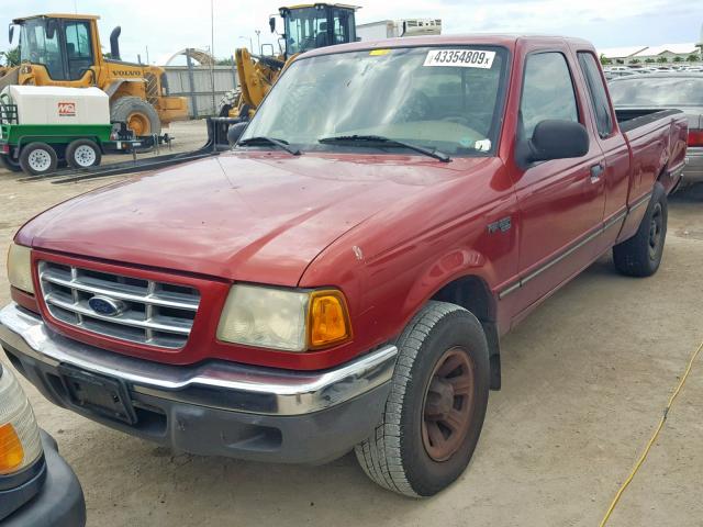 1FTYR44V42PB73553 - 2002 FORD RANGER SUP MAROON photo 2