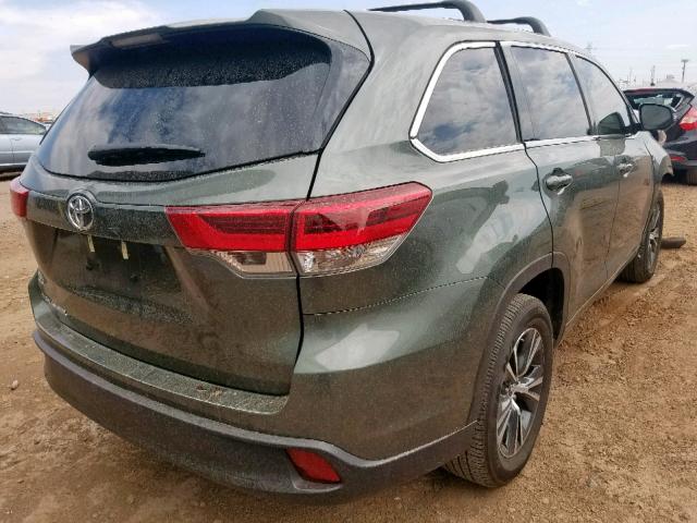 5TDZZRFH0HS222058 - 2017 TOYOTA HIGHLANDER GREEN photo 4