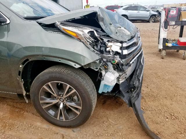 5TDZZRFH0HS222058 - 2017 TOYOTA HIGHLANDER GREEN photo 9