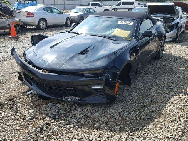 1G1FF3D78H0176235 - 2017 CHEVROLET CAMARO SS BLACK photo 2