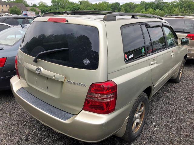 JTEHD21A330024755 - 2003 TOYOTA HIGHLANDER TAN photo 4