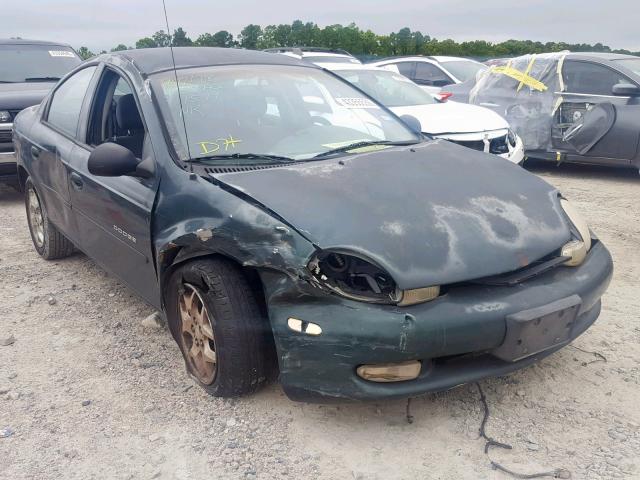 1B3ES46C8YD589166 - 2000 DODGE NEON BASE GREEN photo 1