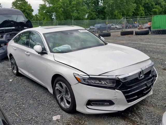 1HGCV2F55JA019492 - 2018 HONDA ACCORD EXL WHITE photo 1