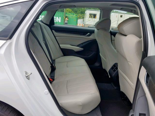 1HGCV2F55JA019492 - 2018 HONDA ACCORD EXL WHITE photo 6