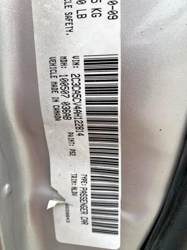 2C3CA5CV4AH122814 - 2010 CHRYSLER 300 TOURIN SILVER photo 9