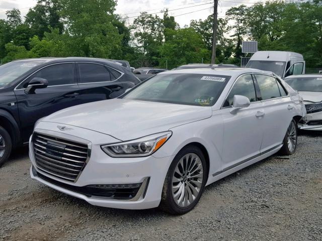 KMHG54JHXJU037705 - 2018 GENESIS G90 ULTIMA WHITE photo 2