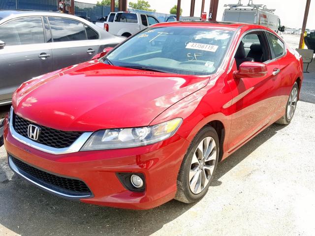 1HGCT1B84FA010385 - 2015 HONDA ACCORD EXL RED photo 2