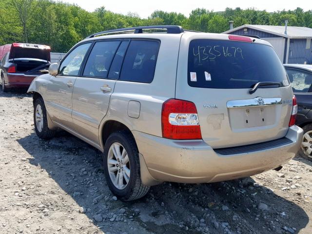 JTEDW21A460014717 - 2006 TOYOTA HIGHLANDER TAN photo 3