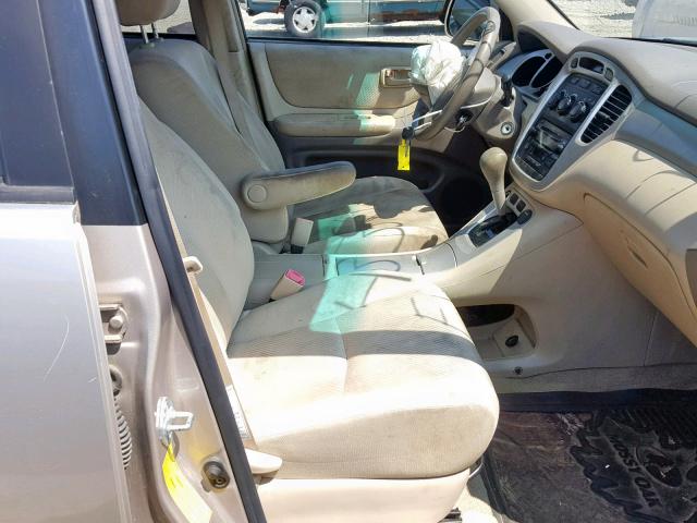 JTEDW21A460014717 - 2006 TOYOTA HIGHLANDER TAN photo 5