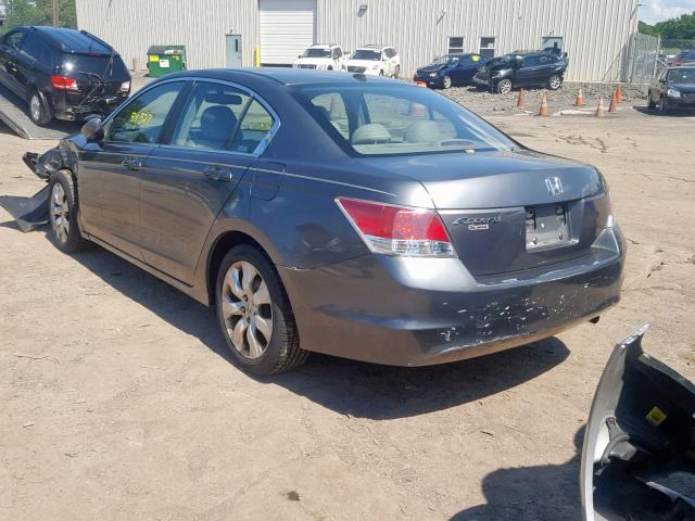 1HGCP26808A100561 - 2008 HONDA ACCORD EXL GRAY photo 3