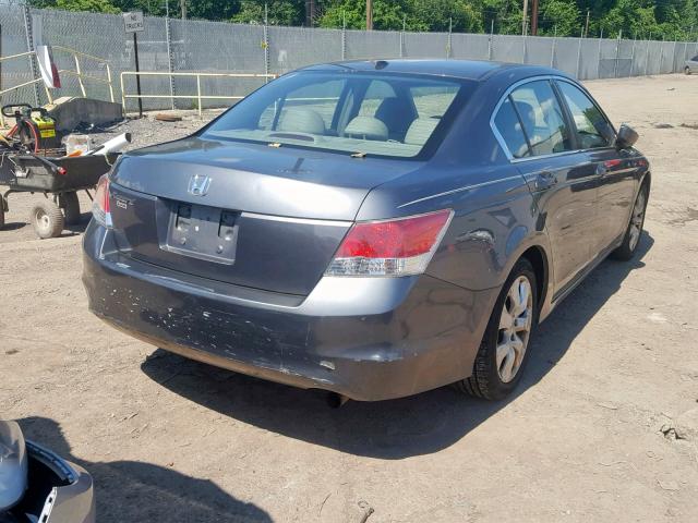 1HGCP26808A100561 - 2008 HONDA ACCORD EXL GRAY photo 4