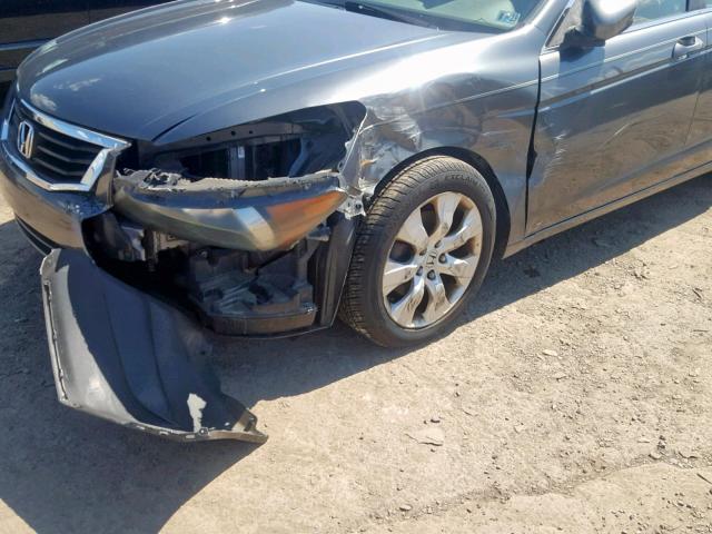 1HGCP26808A100561 - 2008 HONDA ACCORD EXL GRAY photo 9