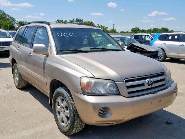 JTEGP21A040006475 - 2004 TOYOTA HIGHLANDER GOLD photo 1