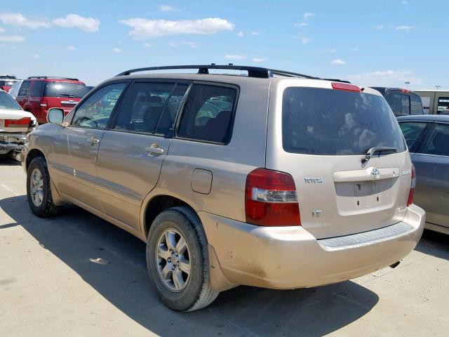 JTEGP21A040006475 - 2004 TOYOTA HIGHLANDER GOLD photo 3