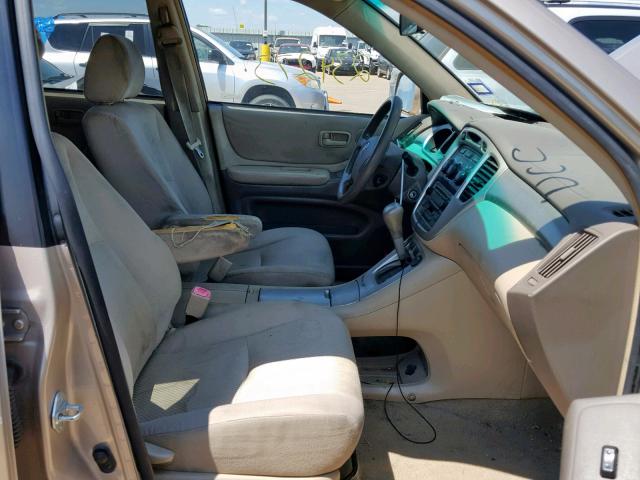 JTEGP21A040006475 - 2004 TOYOTA HIGHLANDER GOLD photo 5