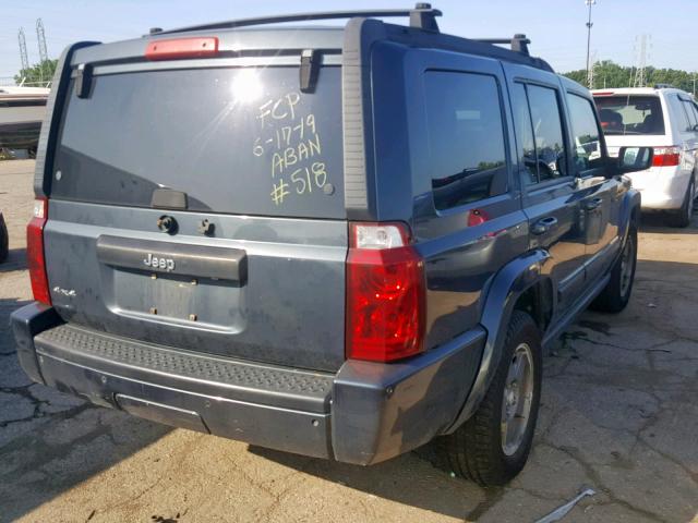 1J8HG48K97C628300 - 2007 JEEP COMMANDER GRAY photo 4