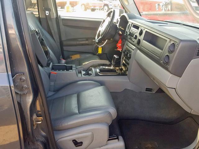1J8HG48K97C628300 - 2007 JEEP COMMANDER GRAY photo 5