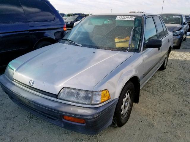 1HGED3649KA071539 - 1989 HONDA CIVIC DX SILVER photo 2