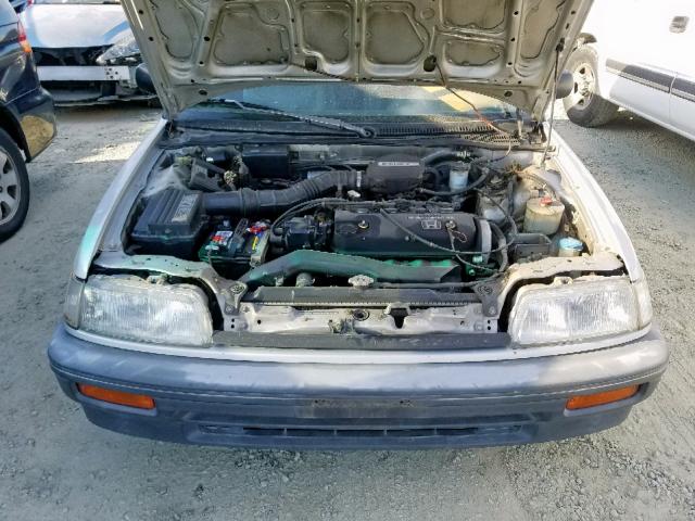 1HGED3649KA071539 - 1989 HONDA CIVIC DX SILVER photo 7