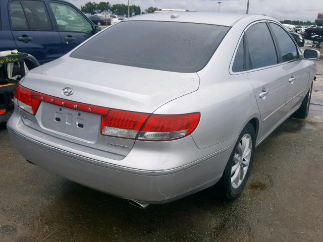 KMHFC46F77A218473 - 2007 HYUNDAI AZERA SE SILVER photo 4