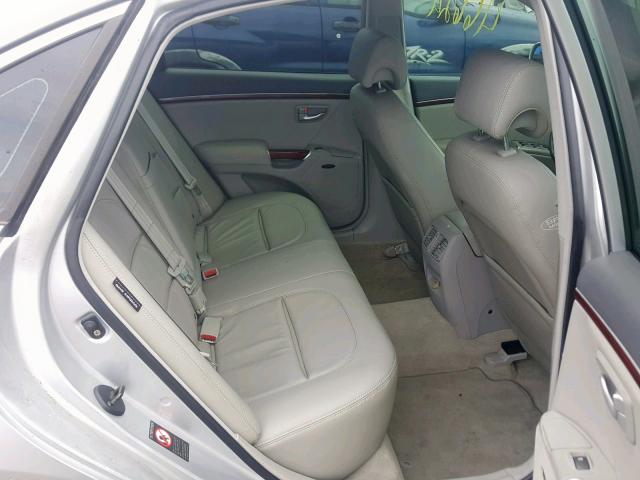 KMHFC46F77A218473 - 2007 HYUNDAI AZERA SE SILVER photo 6