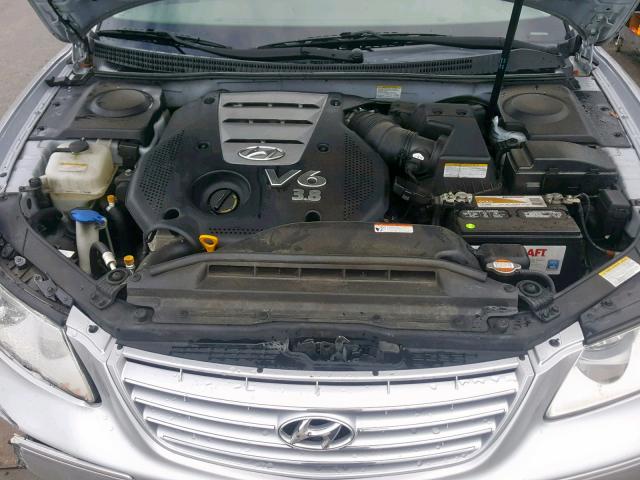 KMHFC46F77A218473 - 2007 HYUNDAI AZERA SE SILVER photo 7