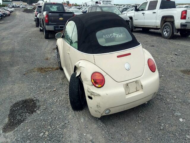 3VWCM21Y44M309312 - 2004 VOLKSWAGEN NEW BEETLE CREAM photo 3