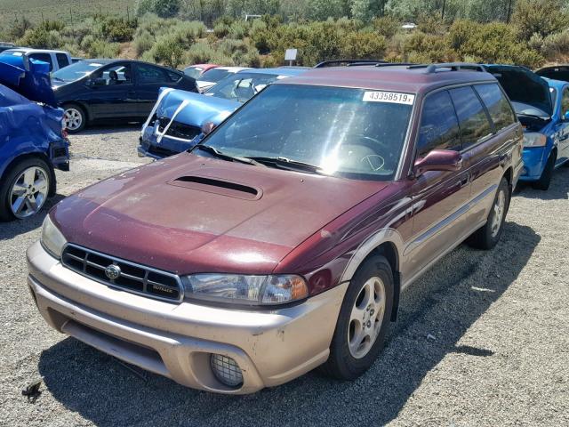 4S3BG6859X7623464 - 1999 SUBARU LEGACY OUT RED photo 2