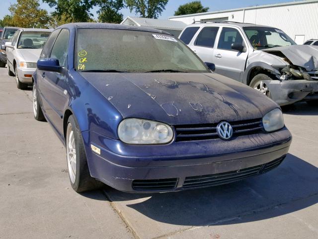 9BWBT61J614064442 - 2001 VOLKSWAGEN GOLF GL BLUE photo 1